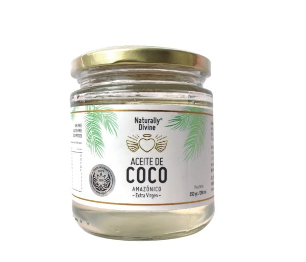 Naturally Divine Aceite De Coco Frasco X 250 G